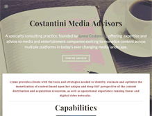 Tablet Screenshot of costantinimediaadvisors.com